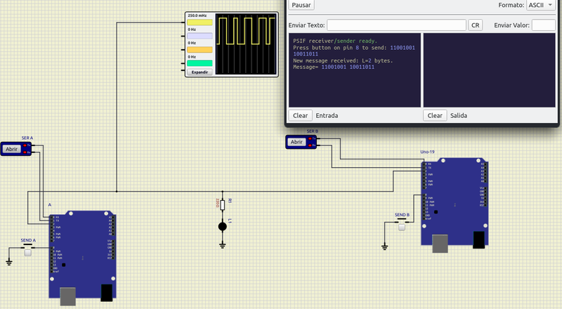 Setup in SimulIDE